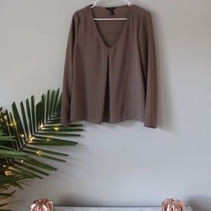 Forever21  Taupe Chiffon Blouse